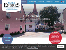 Tablet Screenshot of gasthof-endres.de